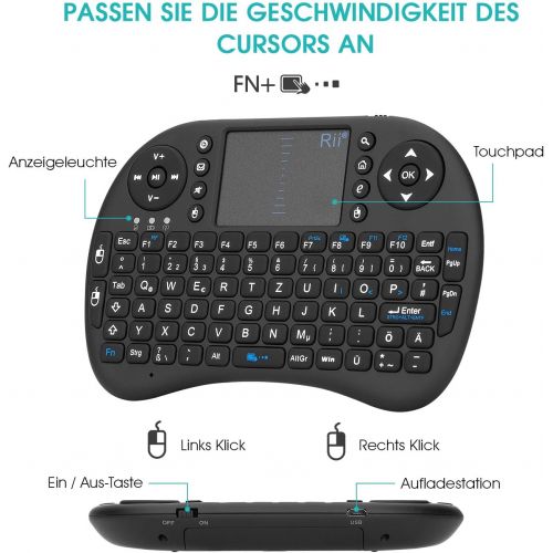  [아마존베스트]Rii Mini Wireless Keyboard with Touchpad (I8+X8)