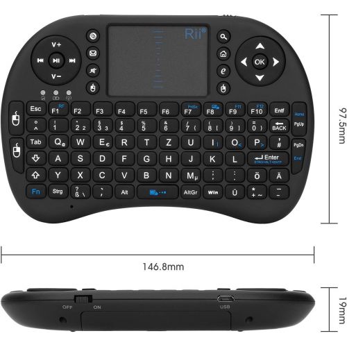  [아마존베스트]Rii Mini Wireless Keyboard with Touchpad (I8+X8)