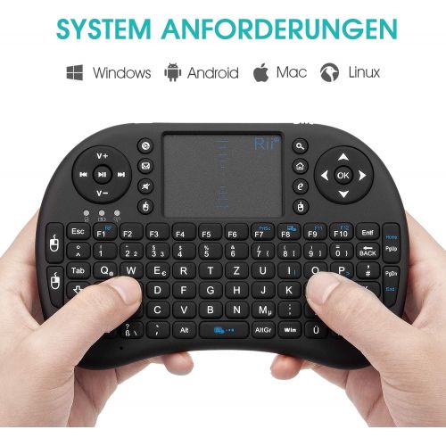  [아마존베스트]Rii Mini Wireless Keyboard with Touchpad (I8+X8)