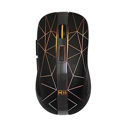  [아마존베스트]Rii Wireless Mouse, 2.4G Wireless Mouse PC Mouse Laptop Mouse Wireless Optical Mouse with USB Nano Receiver, 7 LED Illuminated Mouse for Windows/Mac/Linux, Office Home, Black