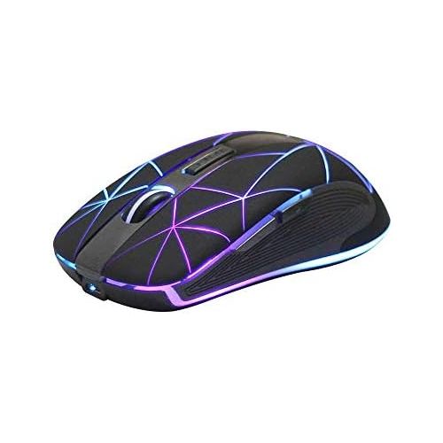  [아마존베스트]Rii Wireless Mouse, 2.4G Wireless Mouse PC Mouse Laptop Mouse Wireless Optical Mouse with USB Nano Receiver, 7 LED Illuminated Mouse for Windows/Mac/Linux, Office Home, Black