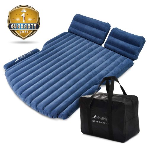  RikkiTikki SUV Car Air Mattress - Car Bed Inflatable with Pump and Suitcase - Car Mattress SUV, Minivan, Hatchback, Camping Tent