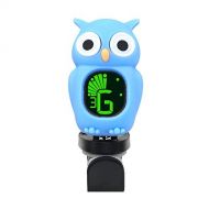 [아마존베스트]Rinastore Clip-On Owl Tuner for Guitar, Bass,Ukulele & Violin (Black)