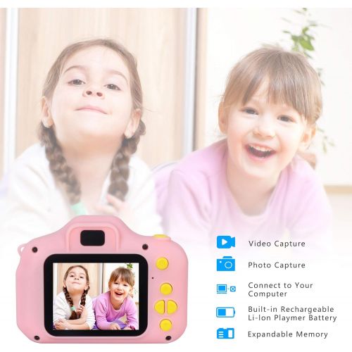  [아마존베스트]Rindol Toys for 4-9 Year Old Girls,Kids Camera Compact for Child Little Hands, Smooth Shape Toddler Camera,Best Birthday Gifts for 4 5 6 7 8 9 Year Old Girls
