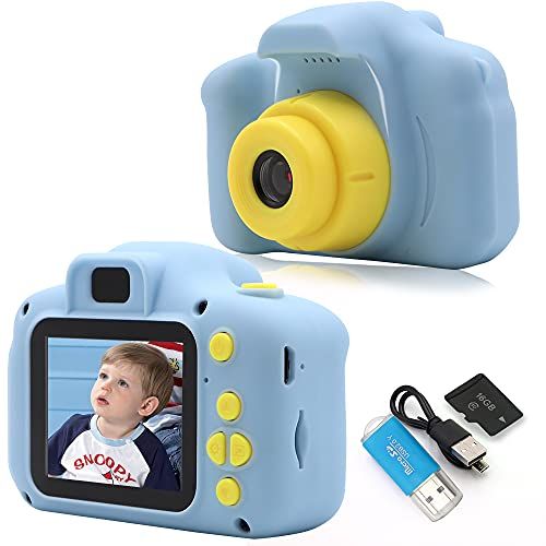  [아마존베스트]Rindol Toys for 4-9 Year Old Boys,Kids Camera Compact for Child Little Hands, Smooth Shape Toddler Camera,Best Birthday Gifts for 4 5 6 7 8 9 Year Old Boys with 16GB Memory Card