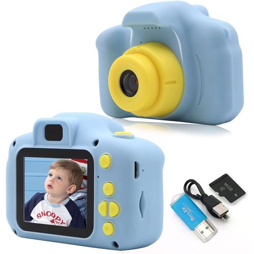  [아마존베스트]Rindol Toys for 4-9 Year Old Boys,Kids Camera Compact for Child Little Hands, Smooth Shape Toddler Camera,Best Birthday Gifts for 4 5 6 7 8 9 Year Old Boys with 16GB Memory Card