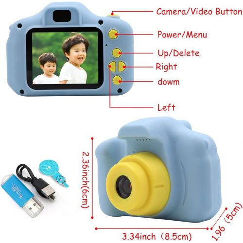  [아마존베스트]Rindol Toys for 4-9 Year Old Boys,Kids Camera Compact for Child Little Hands, Smooth Shape Toddler Camera,Best Birthday Gifts for 4 5 6 7 8 9 Year Old Boys with 16GB Memory Card