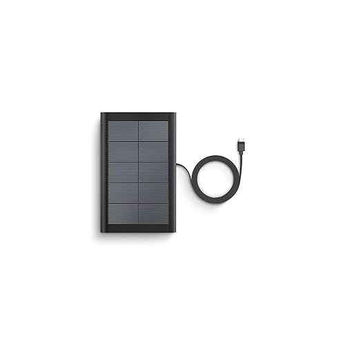  Ring Small Solar Panel, 1.9W for Stick Up Cam, Stick Up Cam Pro, Spotlight Cam Plus, Spotlight Cam Pro - Black