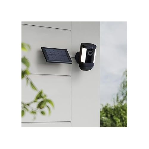  Ring Small Solar Panel, 1.9W for Stick Up Cam, Stick Up Cam Pro, Spotlight Cam Plus, Spotlight Cam Pro - Black