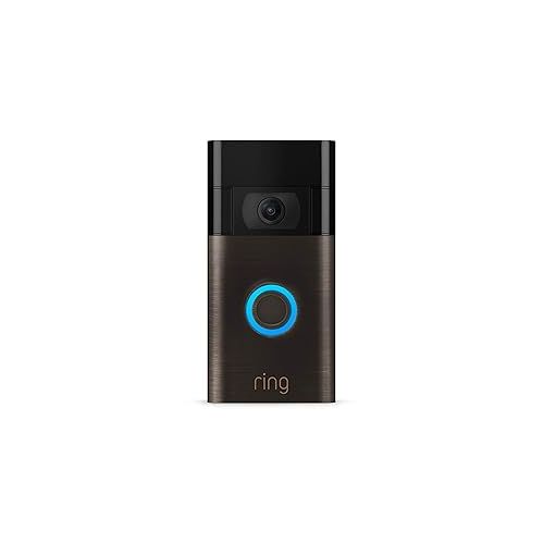  Certified Refurbished Ring Video Doorbell - 1080p HD video, improved motion detection, easy installation - Venetian Bronze