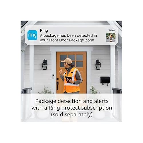  Ring Battery Doorbell Plus | Head-to-Toe HD+ Video, motion detection & alerts, and Two-Way Talk (2023 release)