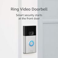 Certified Refurbished Ring Video Doorbell - 1080p HD video, improved motion detection, easy installation - Satin Nickel
