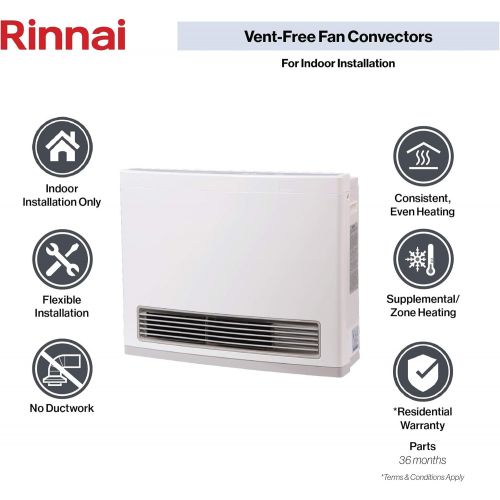  Rinnai FC824P Space Heater with Fan Convector, Propane Gas