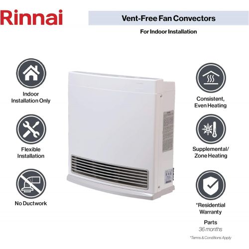  Rinnai FC510P Vent-Free Fan Convector Propane Gas Space Heater