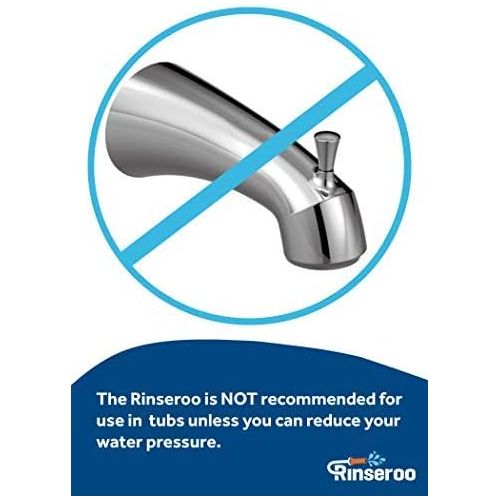  AUTHENTIC Rinseroo: Slip-on, No Installation, Handheld Showerhead Attachment Hose for Shower and Sink. Detachable Shower Head Sprayer. 5 Foot Hose-Stretch Fits Most Faucets. (Note: