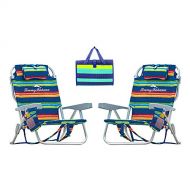 Rio Tommy Bahama Backpack Beach Cooler Chair Bundle (Stripe) with Camco Handy Mat