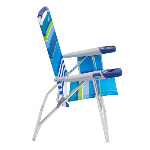  Rio Beach 17 Extended Height 4 Position Folding Beach Chair
