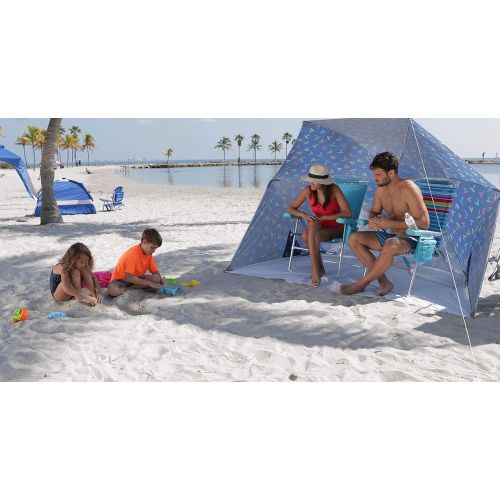  Rio Brands Rio Beach 8 x 8 x 6 Speedy Pop-Up Beach Cabana Sun Shelter