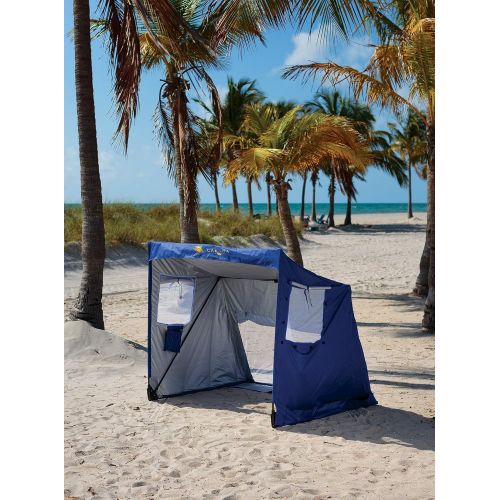  RIO Brands Beach Sol Cabana Portable Sun Shade Tent, Standard, Blue, Model:ACAB101-1