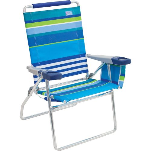  [아마존베스트]RIO Gear Rio Beach 17 Extended Height 4 Position Folding Beach Chair