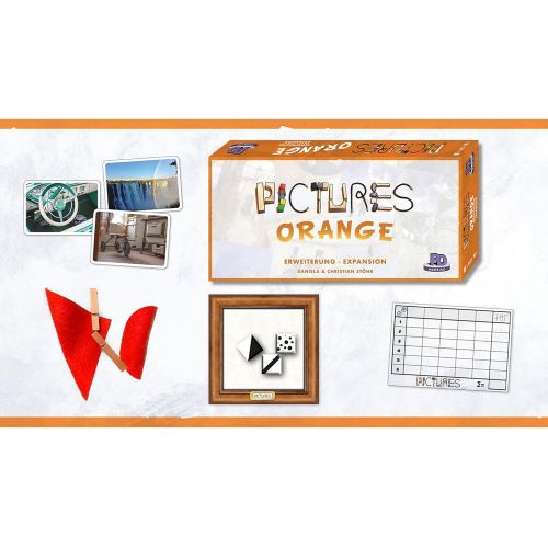  Rio Grande Games: Pictures Orange Expansion - Family Game Expansion to Pictures - Ages 14+, 3-5 Players, 30 Min Game Play