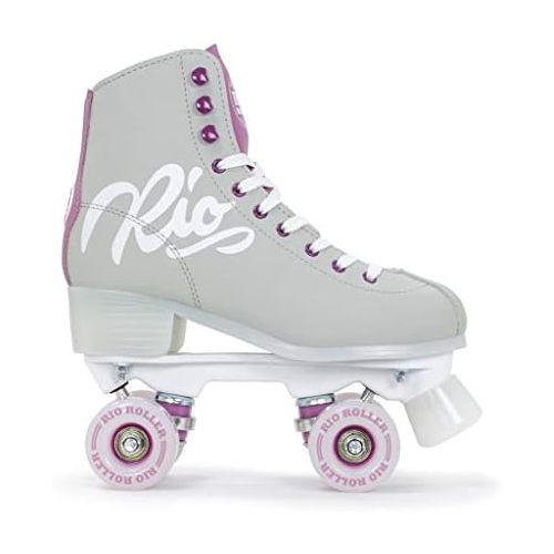  Rio Roller Script Retro Rollschuhe Disco Roller grau-lila