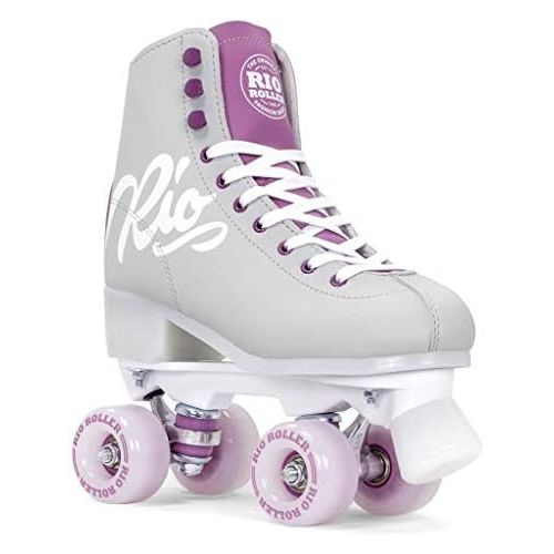  Rio Roller Script Retro Rollschuhe Disco Roller grau-lila