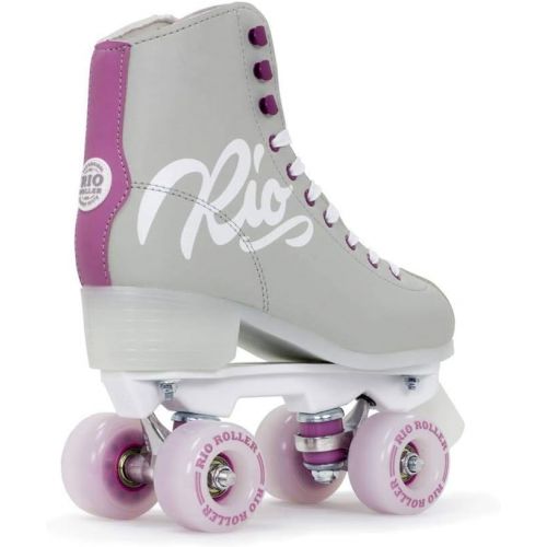  Rio Roller Script Retro Rollschuhe Disco Roller grau-lila