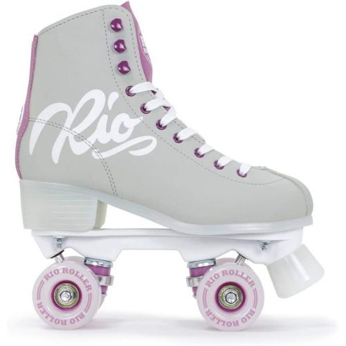  Rio Roller Script Retro Rollschuhe Disco Roller grau-lila