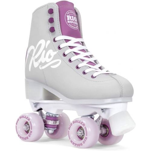  Rio Roller Script Retro Rollschuhe Disco Roller grau-lila