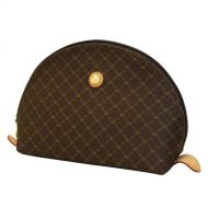 Signature Brown Large Cosmetic Bag by Rioni Designer Handbags & Luggage