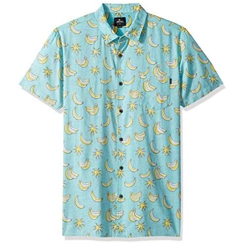  Rip Curl Mens Two Cans Short Sleeve Button Up Shirt