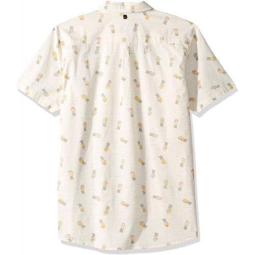  Rip Curl Mens Plantation Short Sleeve Button Up Collar Dress Shirt