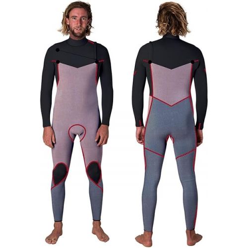  Rip Curl - Men's Dawn Patrol Chest Zip 4/3mm Wetsuit Steamer - Black - Available in Size S-XXL