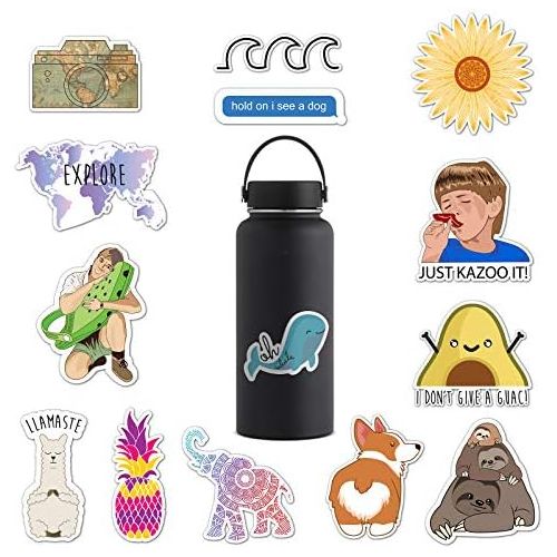  [아마존베스트]RipGrip RipDesigns - 14 Cute Stickers for Water Bottles, Laptops (Series 1)