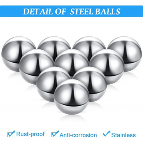  [아마존베스트]Ripeng 30 Pieces Steel Balls 0.5 Inch Replacement Balls Rust-Proof Metal Balls for Toys Marble Run