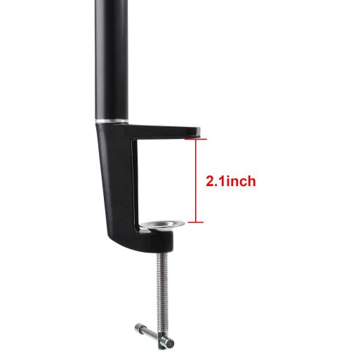 [아마존베스트]Riqiorod Tabletop Light Stand, Desk Mounting Stand 16.4-26 inch Adjustable Tabletop Aluminum Light Stand with 1/4 Screw Tip for Ring Light, Video Light, DSLR, Action Camera