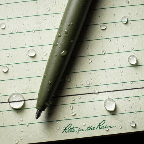  Rite in the Rain All-Weather Metal Clicker Pen (Textured Olive Drab)