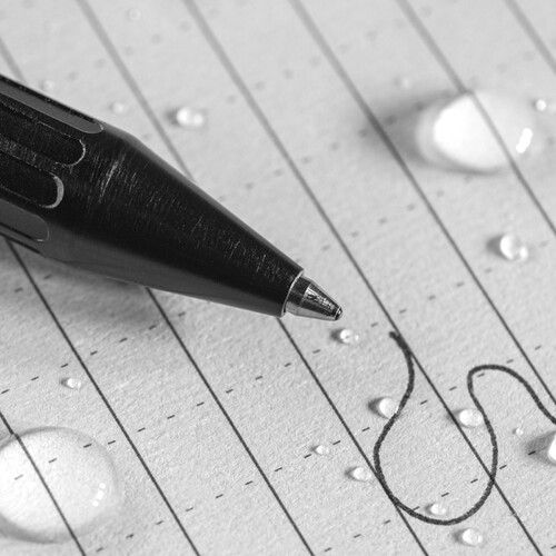  Rite in the Rain Bolt-Action Pen (Black Metal, Black Ink)