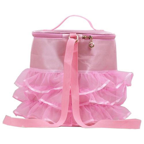  Ritmika Kids Girls Baby Dance Ballet Gym Shoes Pink Bag Backpack with Adjustable and Detachable Shoulder Straps and Cute Embroidery of Point Shoes to Delight Your Sweet Little one