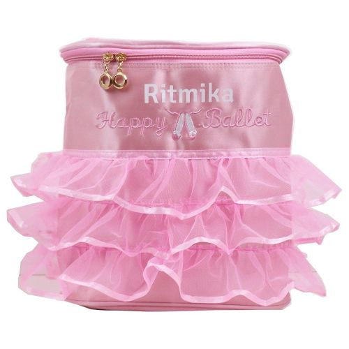  Ritmika Kids Girls Baby Dance Ballet Gym Shoes Pink Bag Backpack with Adjustable and Detachable Shoulder Straps and Cute Embroidery of Point Shoes to Delight Your Sweet Little one