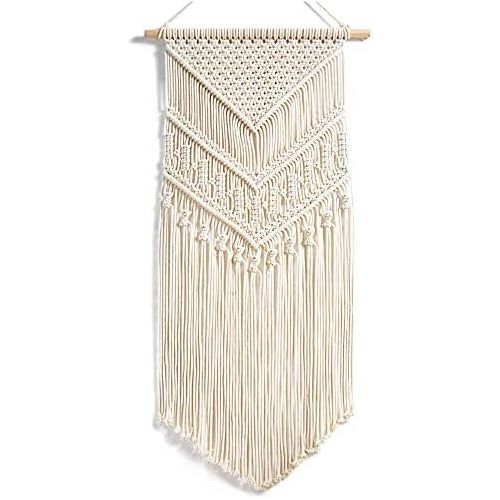  Brand: Ritte Ritte Macrame Wall Hanging Tapestry Tapestry Natural Cotton Woven Tapestry Boho Chic Bohemian Woven Wall Hanging for Home Geometric Art Decor, Dorm Room Decoration