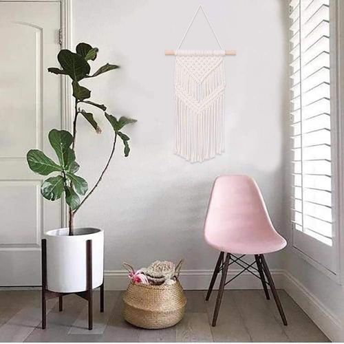  Brand: Ritte Ritte Macrame Wall Hanging Tapestry Tapestry Natural Cotton Woven Tapestry Boho Chic Bohemian Woven Wall Hanging for Home Geometric Art Decor, Dorm Room Decoration