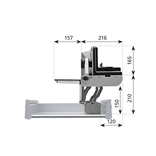  Ritter made in Germany ... in der Kueche zuhause RITTER 546005 Metall-Einbau-Allesschneider AES 72 SR-H silbermetallic, rechts