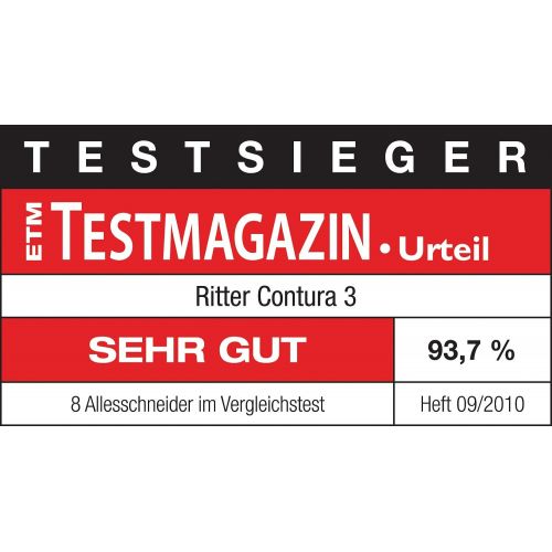  Ritter made in Germany ... in der Kueche zuhause ritter Allesschneider contura 3, elektrischer Allesschneider mit ECO-Motor, made in Germany