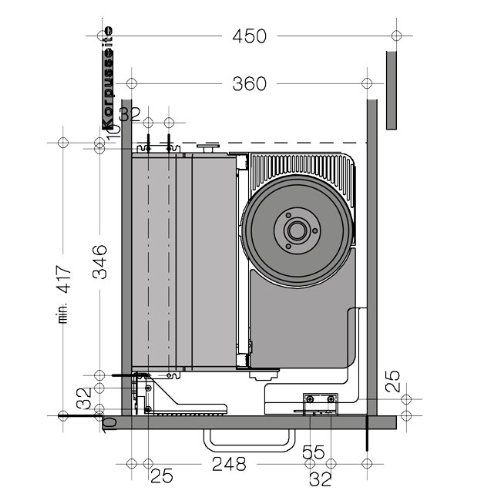  Ritter made in Germany ... in der Kueche zuhause Ritter AES 62 SL Einbau Allesschneider (links gefuehrt) 544.s