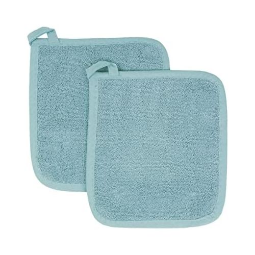  Ritz Royale Collection Terry Pot Holder/Hot Pad Set, Dew, 2-Piece, 2 Count