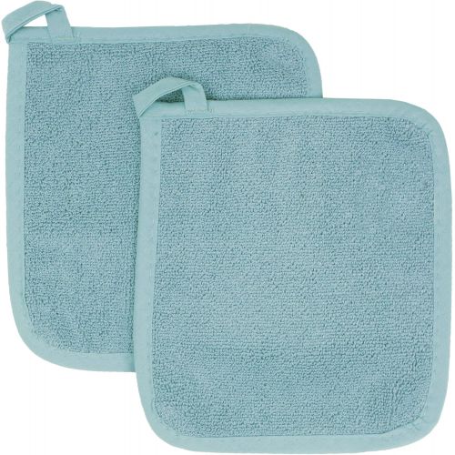  Ritz Royale Collection Terry Pot Holder/Hot Pad Set, Dew, 2-Piece, 2 Count