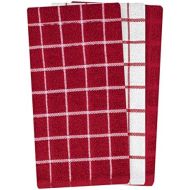 Ritz 100% Cotton Terry Kitchen Dish Towels, Highly Absorbent, 25” x 15”, 3-Pack, Paprika Red