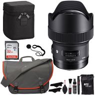 Ritz Camera Sigma 14mm f/1.8 Art DG HSM Lens (for Nikon Cameras), Sandisk Ultra SDHC 32GB Memory Card, Lowepro Bag and Accessory Bundle